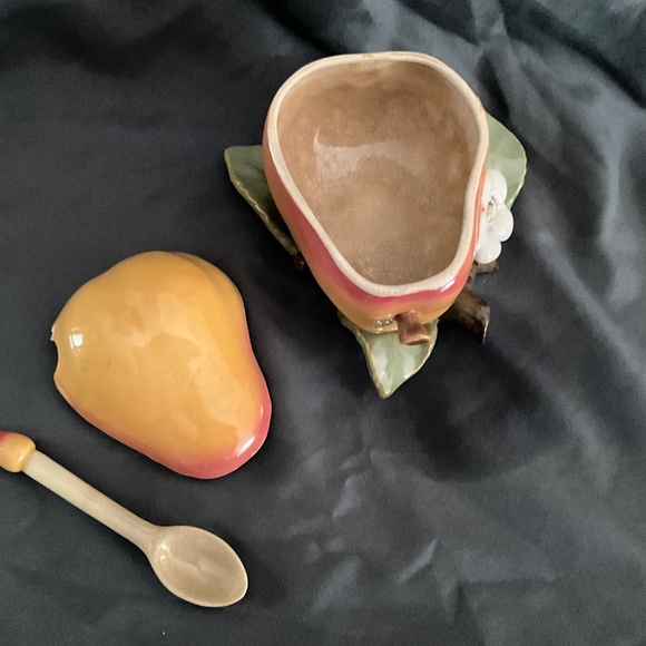 RARE Maruhon Japanese Pear Sugar Bowl - Picture 7 of 8